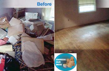Before and After Hoarding Cleanup Photo
